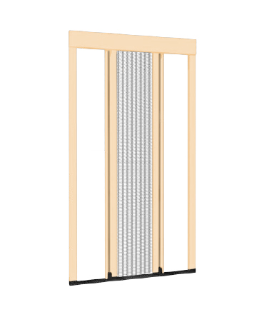 Mosquitera Plisada 22 Puerta Reversible Color Ral 1015