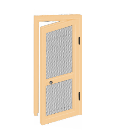 Mosquitera Plisada Abatible Puerta Color Ral 1015