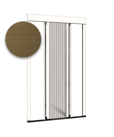 Mosquitera Plisada 22 Puerta Reversible Bronce Anodizado 0004